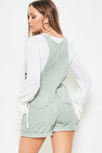 Sage Corduroy Overalls