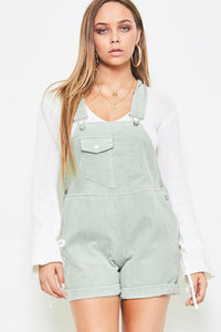 Sage Corduroy Overalls